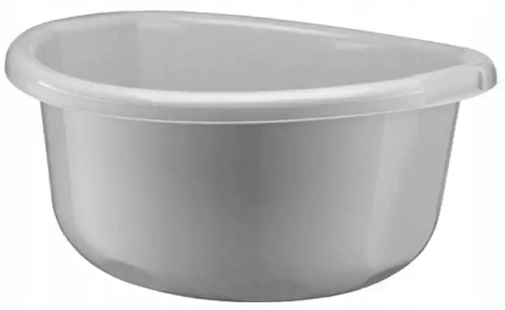 Ronde plastic kom van 11 liter, grijs universeel