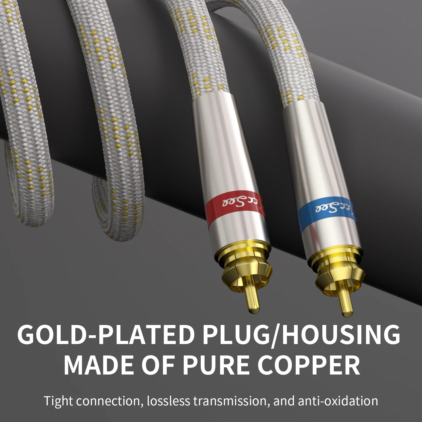 XCCSEE XS-RCA1 RCA cable 2RCA to RCA plug signal audiocable decoding digital broadcasting audio power amplifier connection cable