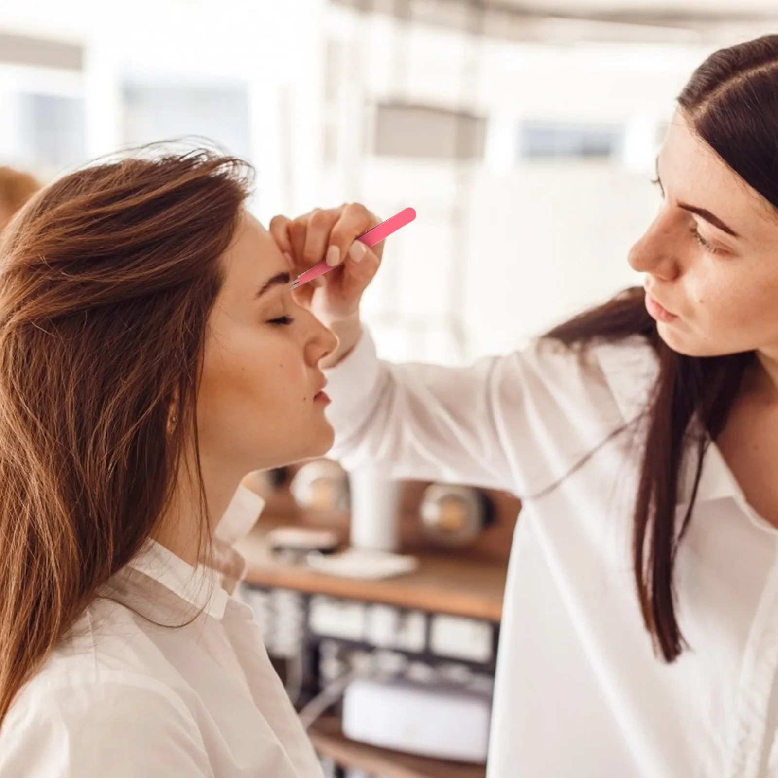 Pinzas para cejas coloridas, punta puntiaguda de acero inoxidable para aplicación de pestañas, herramienta para dar forma a las cejas, pinzas de maquillaje, 4 Uds.