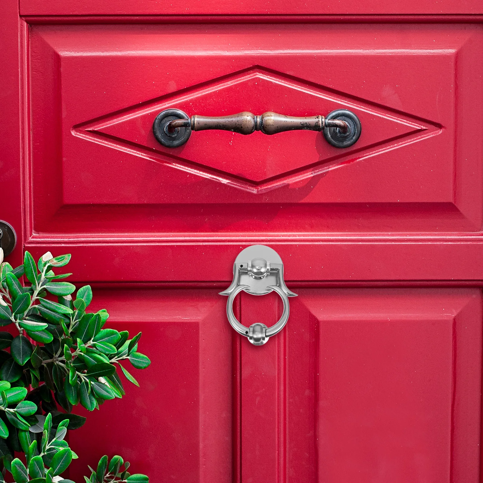 

Chic Zinc Alloy Door Knocker Single Front Door Security Replacement Decorative Knocker for Home Entrance Hardware Accessory