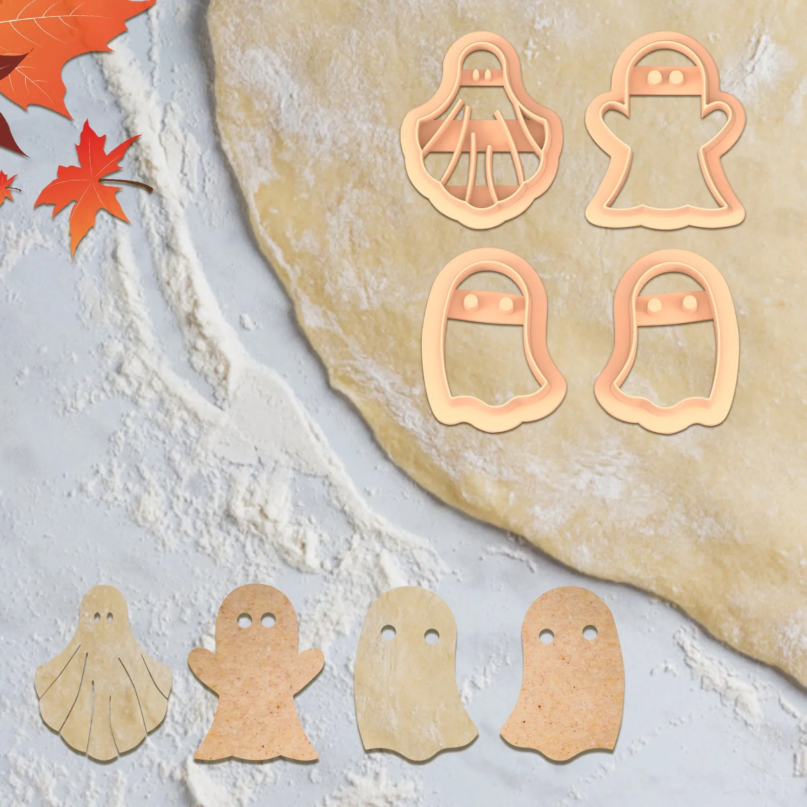 Halloween Decoration 2024 Halloween Ghost Cookie Cutters Party & Holiday Diy Decor Adornos De Halloween Suministros Para Fiestas