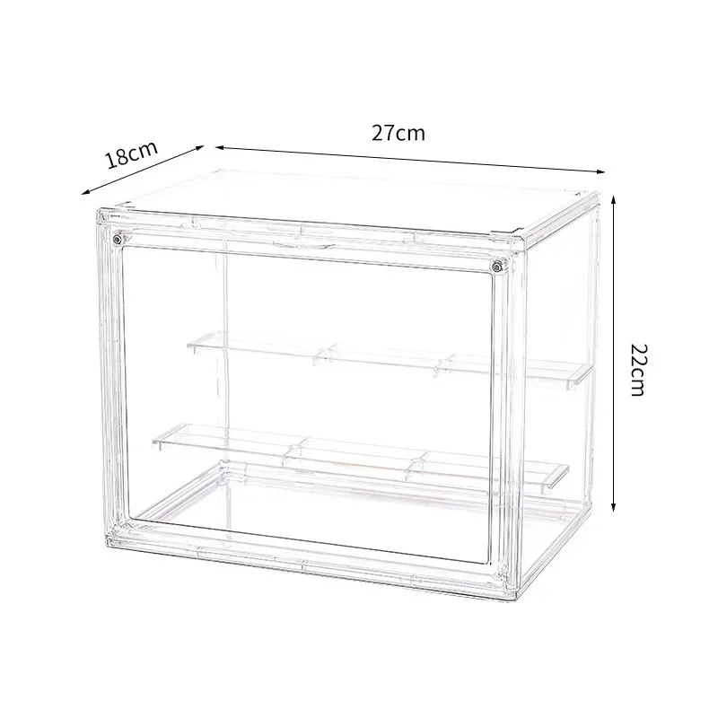 1pc Three Layer Acrylic Display Rack Transparent Ladder Handmade Anime Car Model Blind Box Storage Box Jewelry Sorting Box