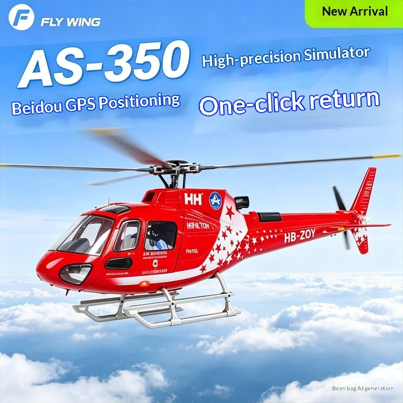 Fly Wing Remote Control Helicopter As350 Scale Simulation Ace Fliy Controller Stabilization Gps One Key Return Long Life Adult