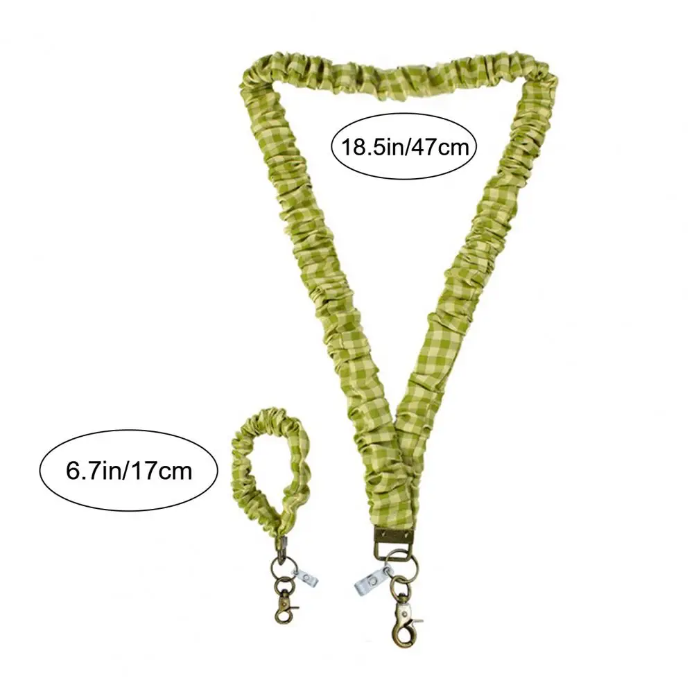 シュシュスタイルネックストラップ、防水IDカードバッグ2個付き、伸縮性IDバッジクリップセット、巻き取り式ストラップセット、キーデコレーション