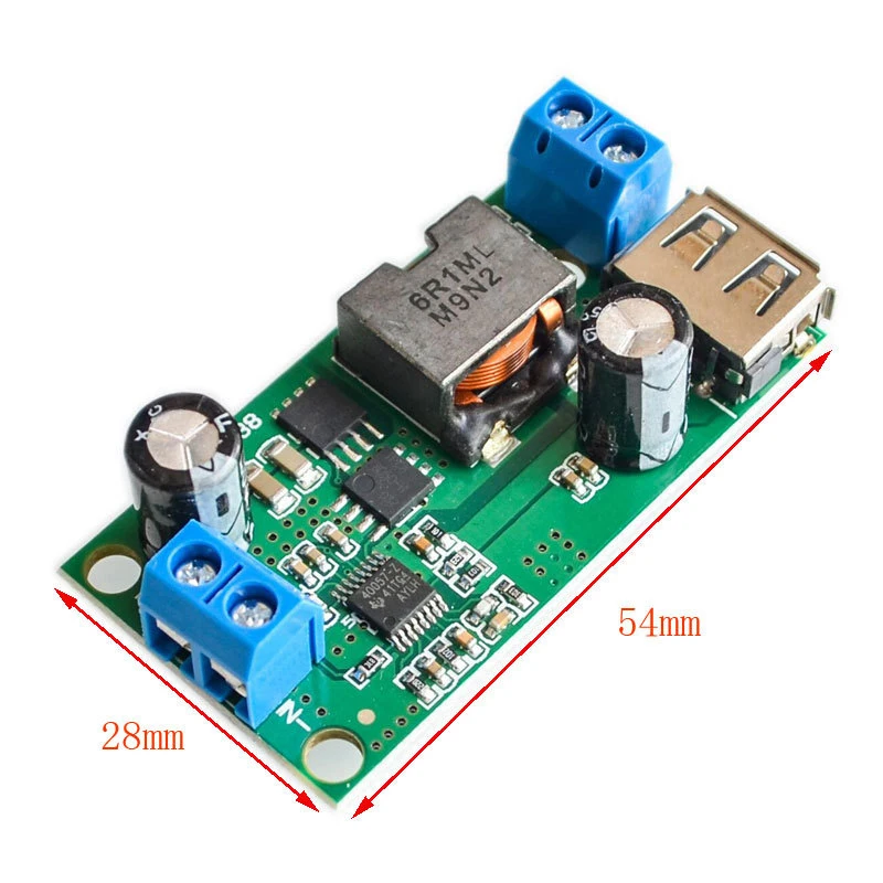 1~50Pcs 5A Buck Module 9V/12V/24V/36V to 5V DCDC High-power Vehicle Stabilized Power Converter