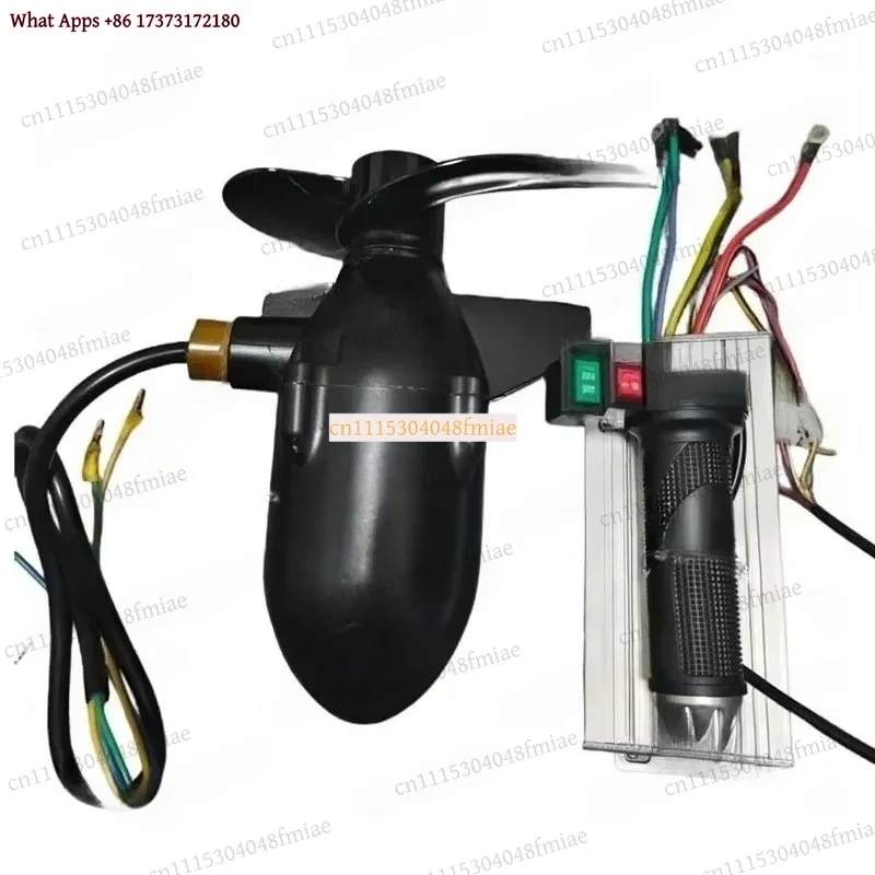 12-72V Waterproof Brushless Electric Outboard Motor for Rubber Boat Marine Underwater Propeller with Motor Accessories