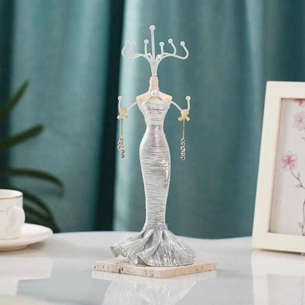 

Organizer Rack Necklace Mannequin Display Stand Ring Princess Earrings Stand Holder Display Flower Luxury