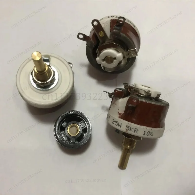 Df High Power Wirewound Potentiometer 25W 50W Rotary Rheostat Variable Resistor Disk Ceramic Potentiometer Adjustable
