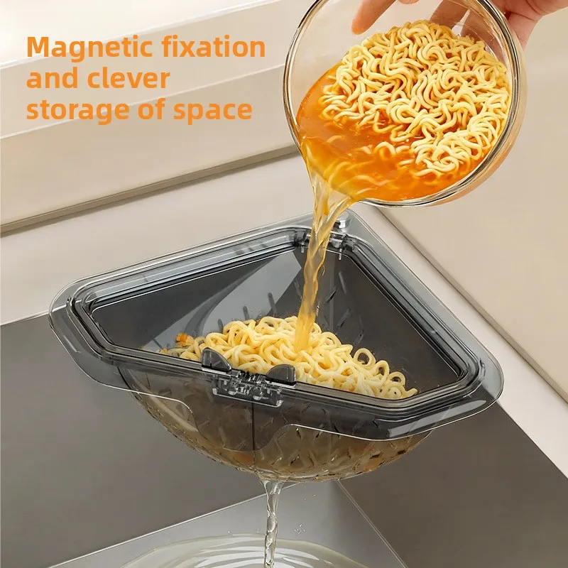 

Kitchen triangular sink filter, disposable drain basket, vegetable sink, leftovers, rice residue, garbage filtering tool