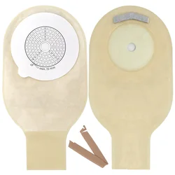 20 adet tek parça Drainable kolostomi torbası Max kesim 70mm Ostomy kılıf çanta Ileostomy Stoma bakım için