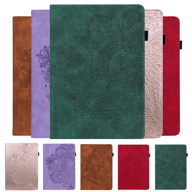 

Tablet Cover For iPad 10.2 7th 8th 9th Generation Case Embossed Flower PU Leather Wallet Stand For iPad 10 2 Case For iPad 9 8 7