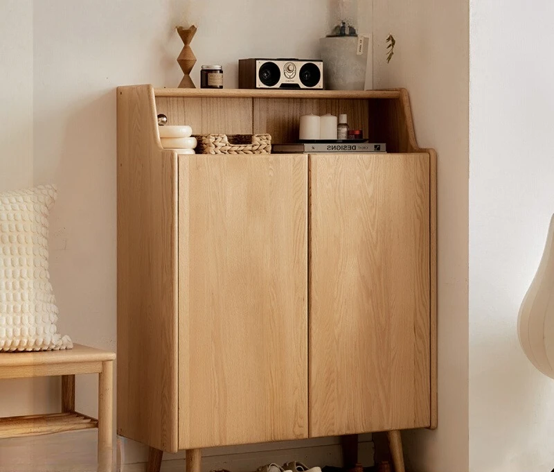 Pure solid wood household entrance integrated large-capacity multi-layer super large entrance cabinet