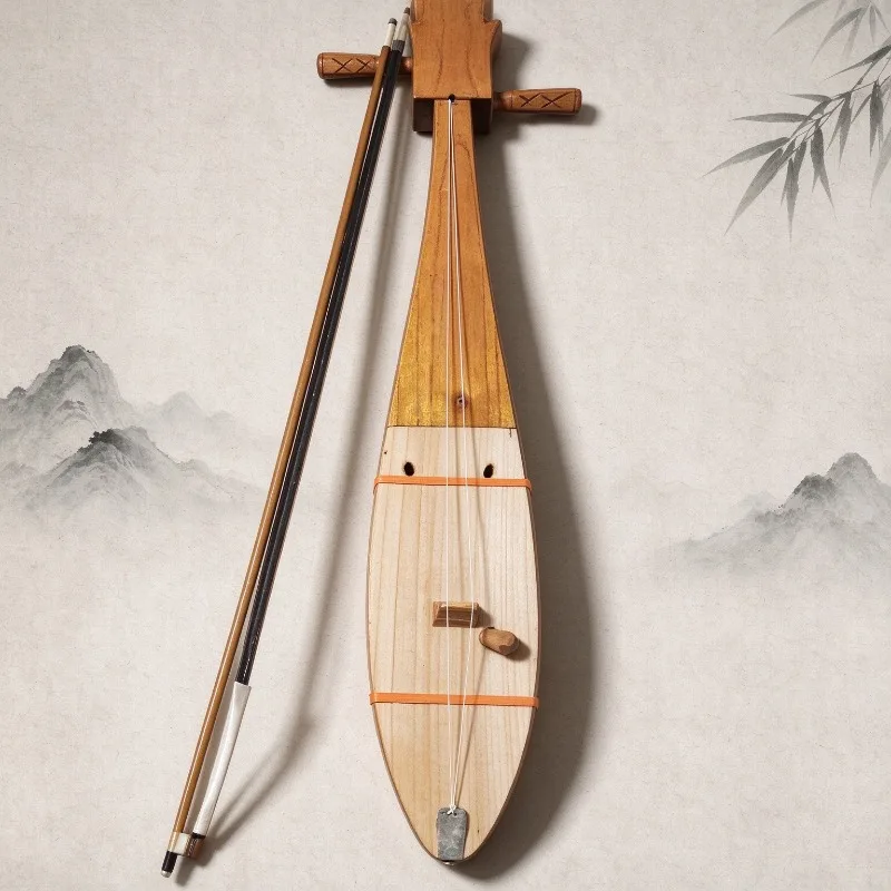 Handmade Niutuiqin Wooden Dong Niutuiqin Adults Playing Performance 2-string Bowed Instruments Traditional Folk Ethic Ox Leg Qin