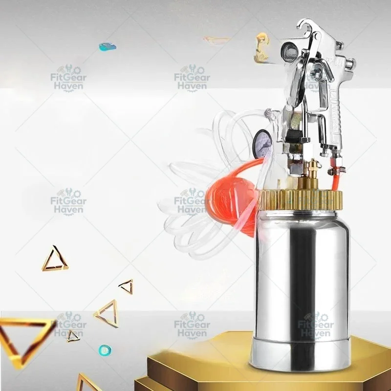 2L Pressure Tank Sprayer & Latex Paint Spray Gun for Commercial Marble & Multicolor Waterborne Paint