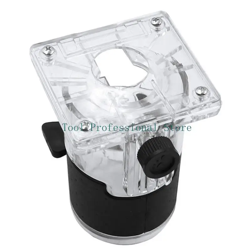 57QF Plastic Cylinder Design Base Assembly Woodworking Tools Transparent Cover