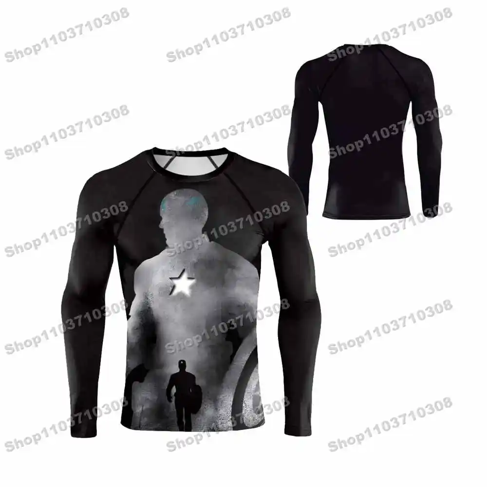 m36th Various mythical heroes Long Sleeve Jersey Beach Shirts Swimwear Diving Gym Shorts MMA BJJ Men Jiu Jitsu Fitness Sets