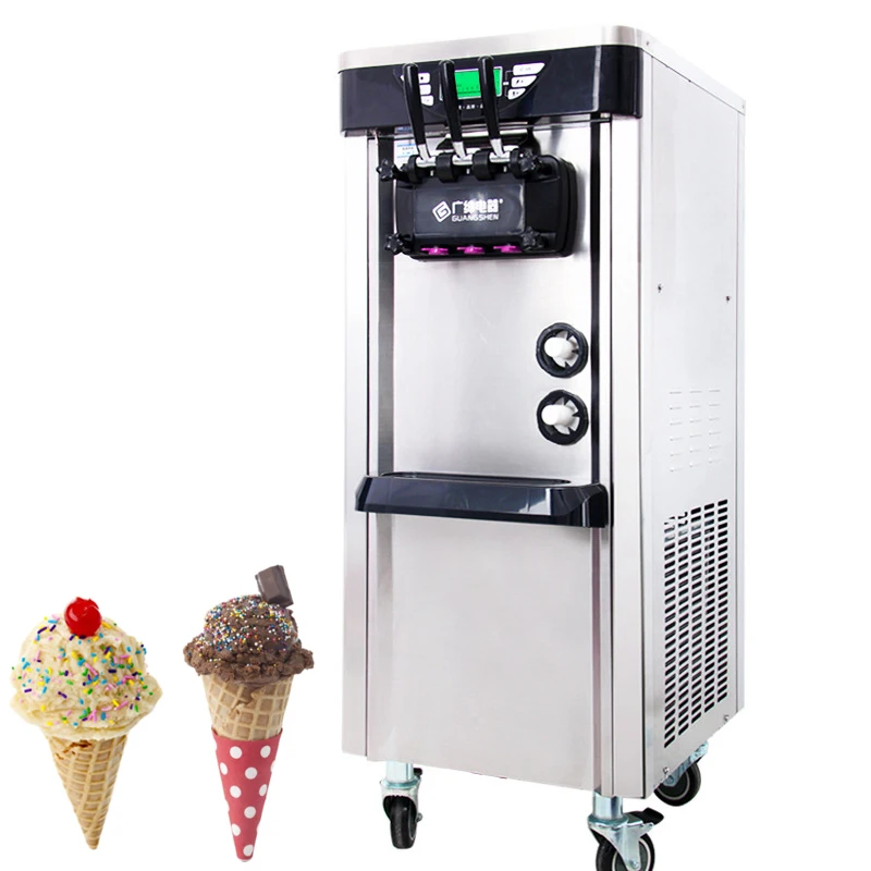 Commercial Automatic Soft Ice Cream Machine  Touch Scree Sweet Cone Ice Cream Maker Milk Tea Shop Equipment