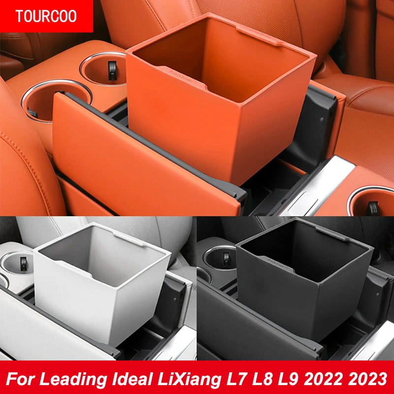 For Leading Ideal LiXiang L7 L8 L9 2022 2023 Center Control Armrest Bottom Silicone Storage Box Interior Accessories