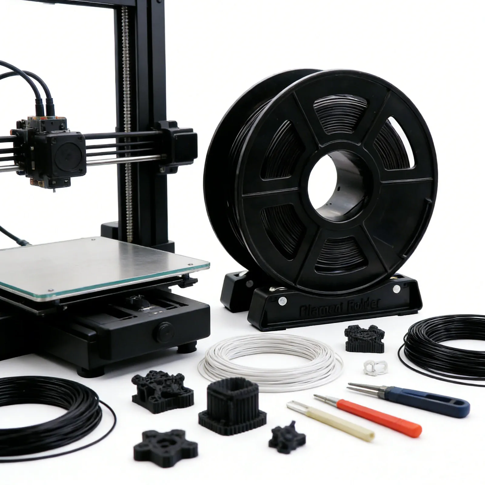 

1Pair 3D Printer Filament Spool Holder Stable Bracket for Desktop Printing Workspaces Space-Saving Filament Stand for Pla ABS