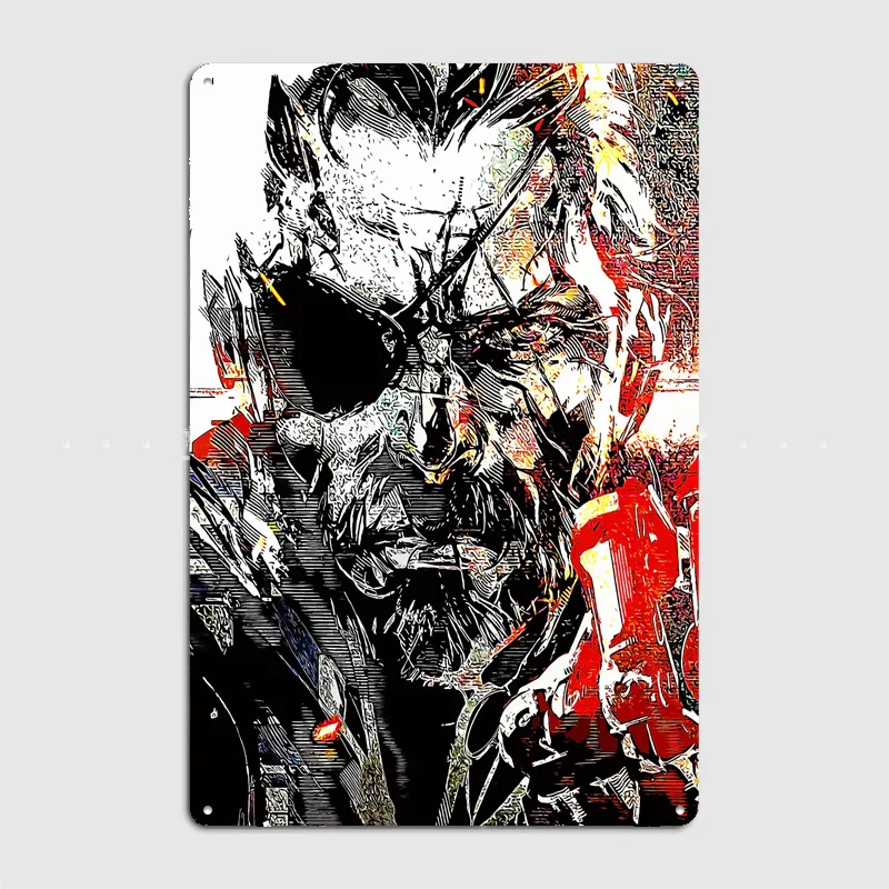 Big Boss Metal Gear Solid Art Poster Metal Tin Sign Indoor Outdoor Home Decor Bar Custom Posters Wall Room Decorations