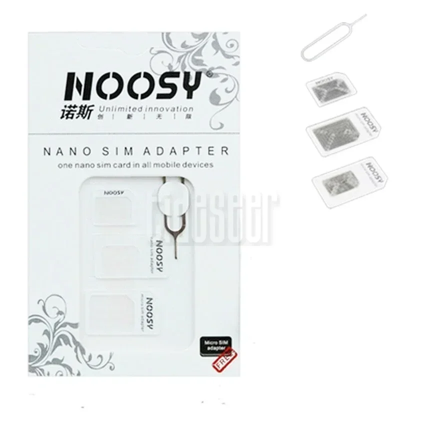 500set 4 in 1 Convert Nano Sim Adapter to Micro/Standard SIM Card Adaptor with Eject Pin for iPhone Samsung Mobile Phone