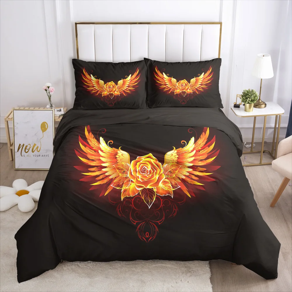 2/3pcs bedding set Digital Print Comfortable Duvet Cover for Home Bedroom Decoration, 1 Duvet Cover and 2pillowcase with Zippers
