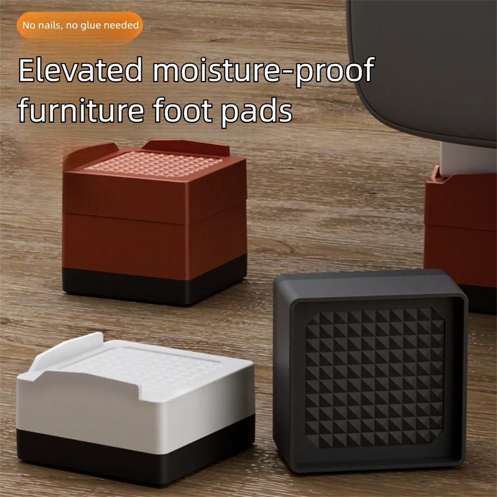 

Bed Risers Furniture Risers Heavy-Duty Square Bed Lifts Risers Bed Lifter Non-slip Adjustable Washing Machine Support Desk Sofa