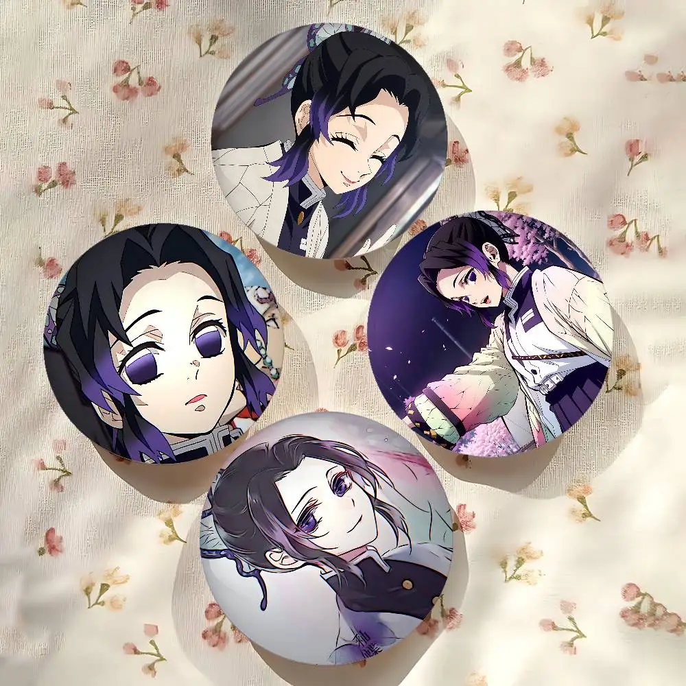 Shinobu Kocho Badges Tinplate Soft Button Pin Brooch Metal Badge Custom Jewelry Accessories Hat Bag Lapel