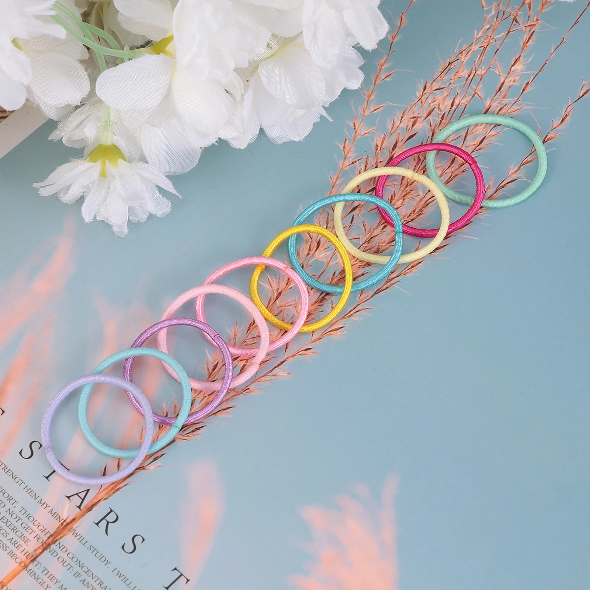 

200pcs Colorful Ponytail Holder Kids Hair Rope Toddler Kids Rope Ponytail Hair Ring Holder Daily Gifts