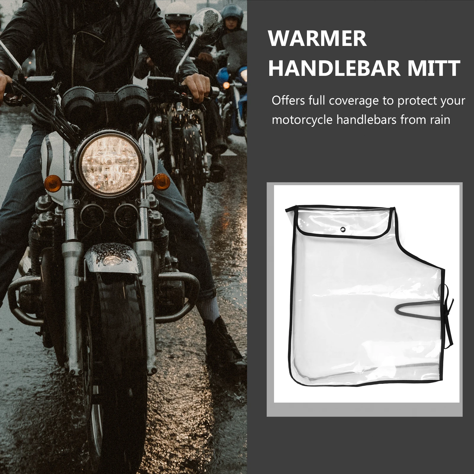 1 زوج دراجة نارية المقود قفازات دراجة نارية كبيرة غطاء للمطر يندبروف القفازات غطاء مقبض قفازات المقود الدافئة ركوب أداة