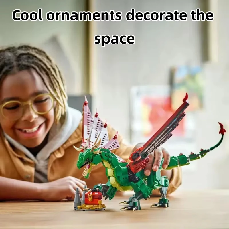 Kalein Nieuwe 31161 serie 3N1 Middeleeuwse Vliegende Draak Bouwstenen gemonteerd speelgoed model kinderen verjaardagscadeau 715 STKS