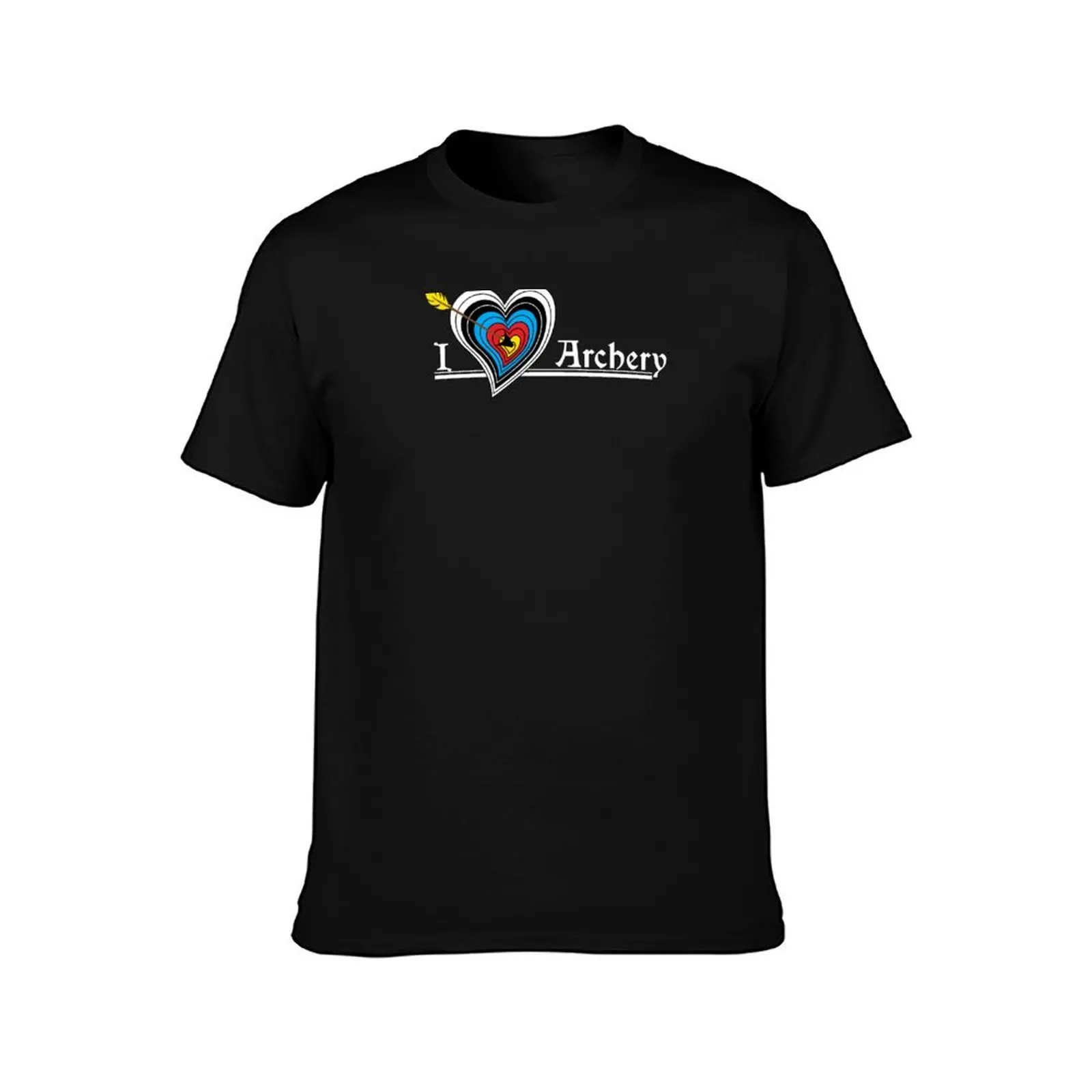 I Heart Archery in White T-Shirt Blouse football t shirt summer tops sports fans men t shirt