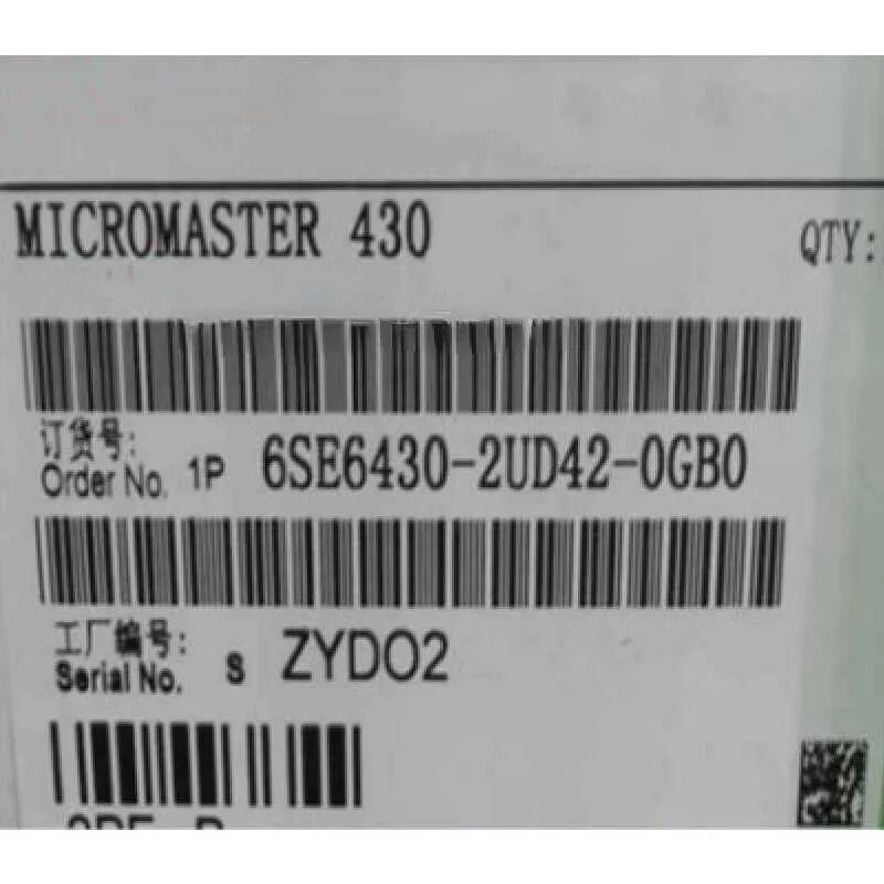 NEW 6SE6430-2UD42-0GB0 MICROMASTER 430 Secondary Moment 200kW Overload 110% 59S 6SE6 430-2UD42-0GB0