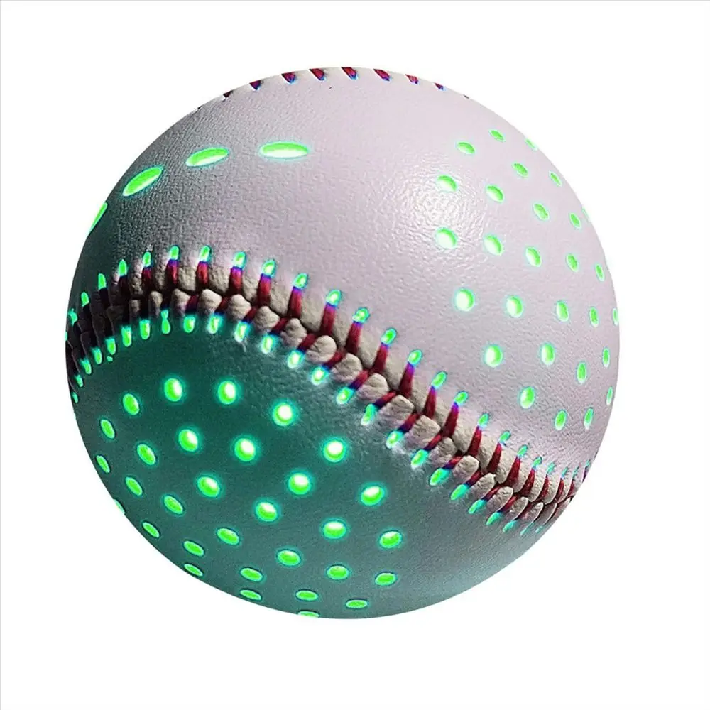 6 Colors LED Glow Baseball RGB Faux Leather Glow Baseball Toy High Brightness Rechargeable Simulation Baseball Toy