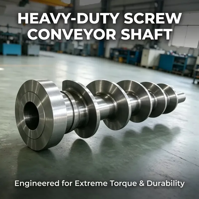 Factory Design Custom Large Heavy Forged Steel Screw Shaft for Self Reversing Expeller Mining Equipment and Conveyor