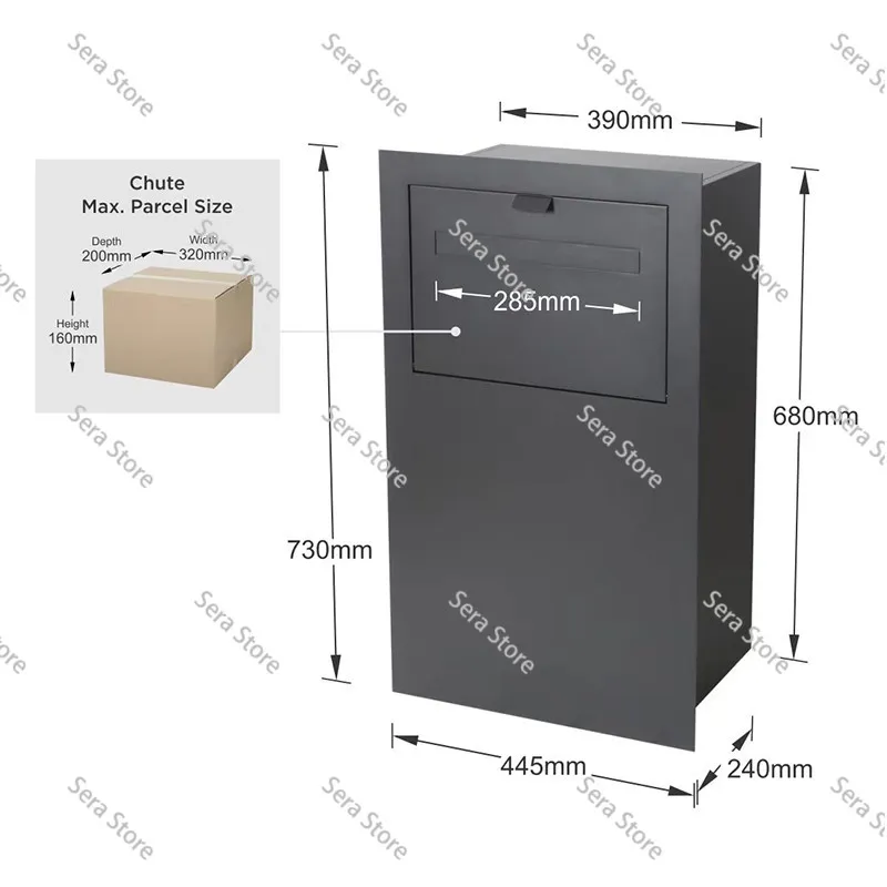 Secure Anti-theft Parcel Box Home Office Personal Package Storage Mail Delivery Cabinet