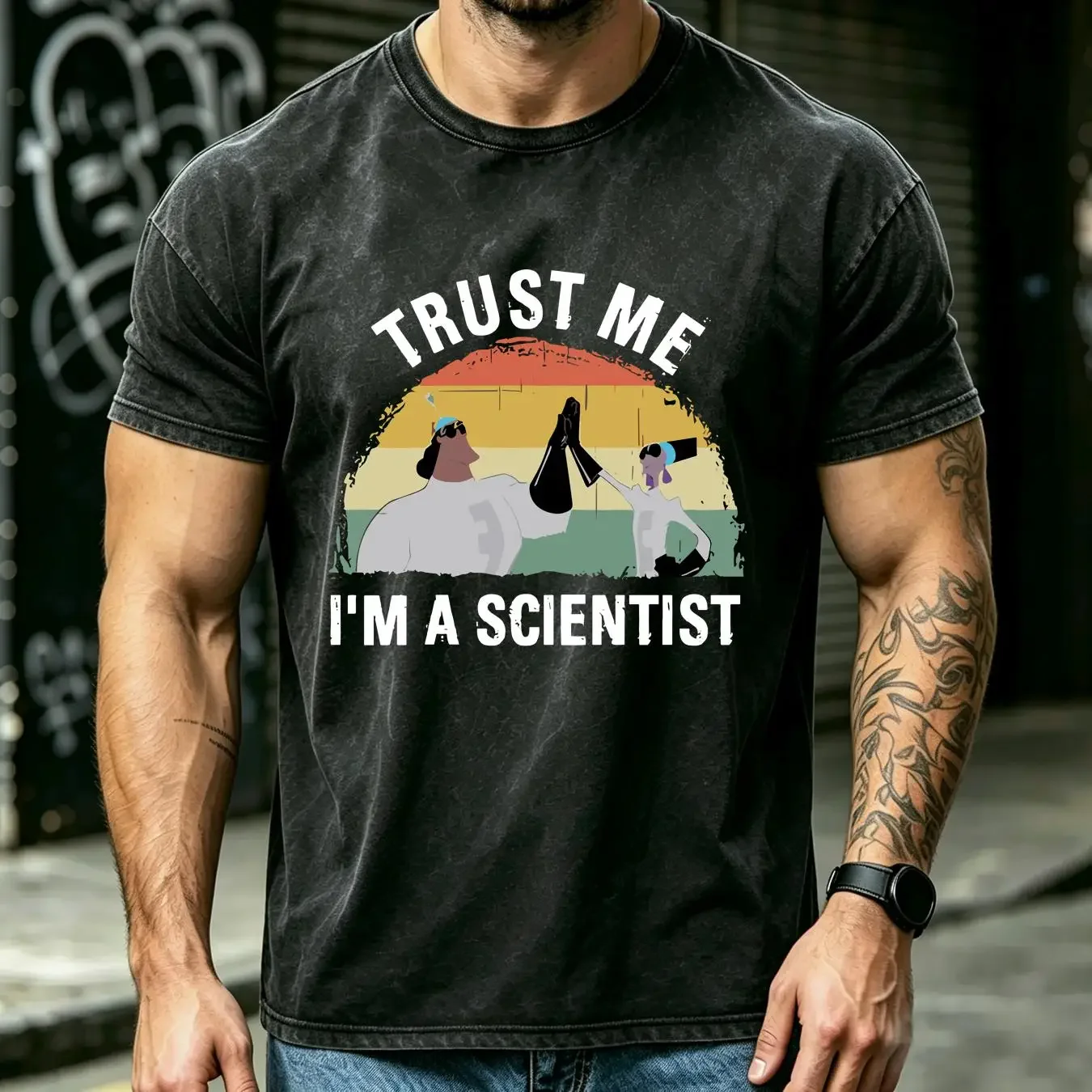 washed T Shirt Yzma And Kronk Trust Me I'm A Scientist Vintage Retro Matching Family Great Ideas long or short sleeves vintage