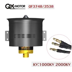 QX-MOTOR 80mm EDF with metal Brushless Motor 1000kv 2000kv CW CCW 12 blades Ducted Fan for FMS / FREEWING RC Airplane