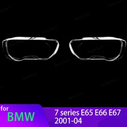 Head Lights Cover For BMW 7 series E65 E66 E67 2001-2004 pre-facelift Transparent Housing Front Headlights Shell Glass Lampcover