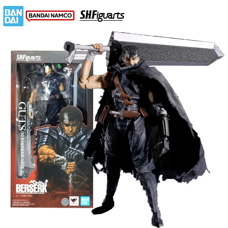 

Bandai Original Genuine Figure Berserk Model Kit Anime Figure SHF Guts Berserker Armor Collection Model Action Figure Toys Gifts