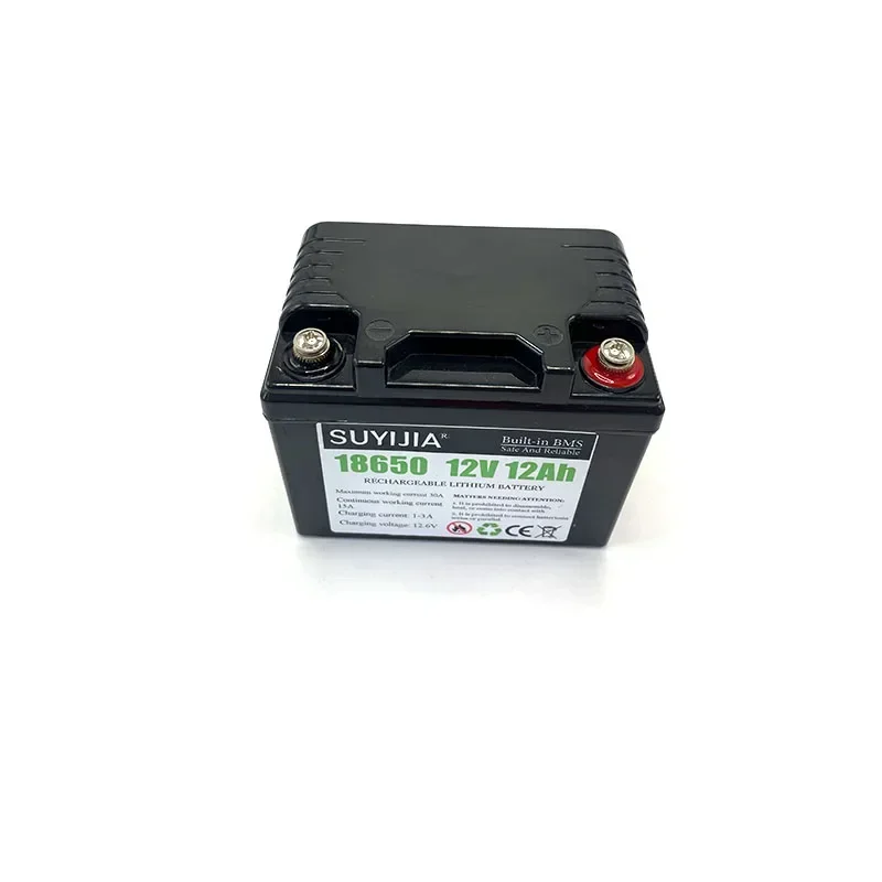 Batería de iones de litio BMS de 12V, 18650, 12Ah, para rociador Solar de barco, bicicleta eléctrica, iluminación para mercado nocturno, herramientas eléctricas agrícolas