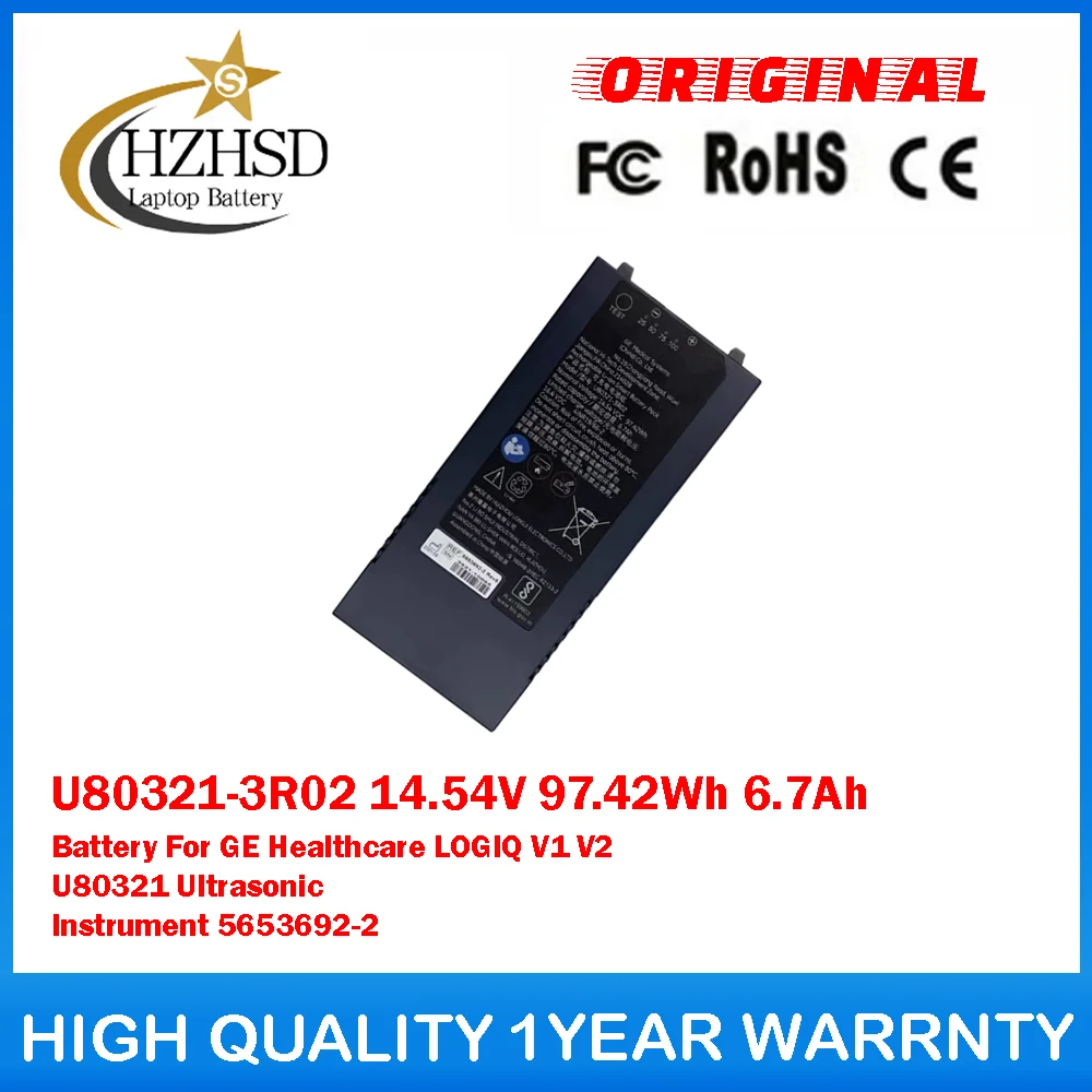 

U80321-3R02 14,54 В 97,42 Втч 6,7 Ач аккумулятор для GE Healthcare LOGIQ V1 V2 U80321 ультразвуковой инструмент 5653692-2