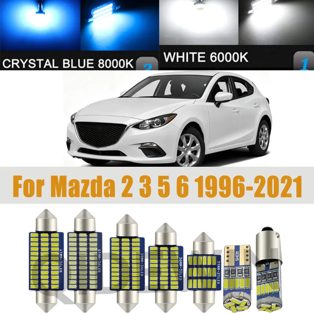 LED Interior Light Bulb Kit For Mazda 2 3 5 6 CX-9 CX3 CX5 CX7 CX8 CX9 1996- 2007 2010 2014 2015 2016 2017 2018 2019 2020 2021