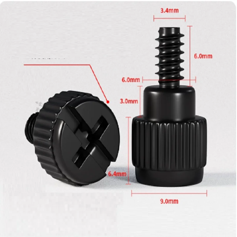 6#-32 Thumb Screws Knurled Hand Tighten Screw For PC Computer Case Tempered Glass Side Panel Rear Panel Hand Screws