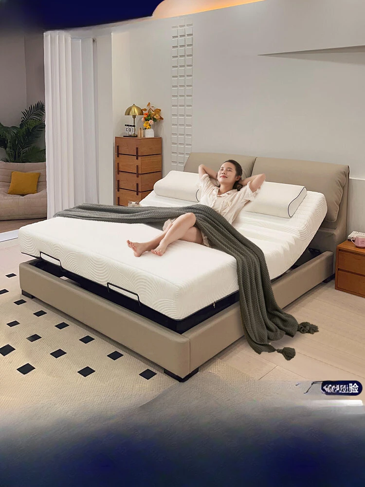 

Large size electric bed with a 2-meter floor to ceiling intelligent multifunctional voice remote control for lifting