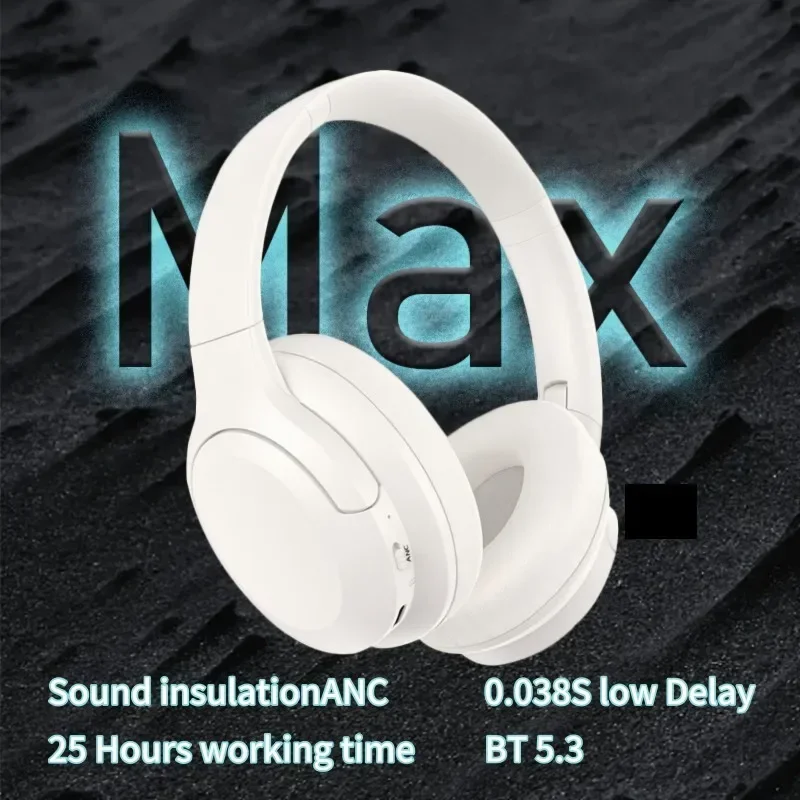 سماعة رأس بلوتوث جديدة 120 ساعة الاستعداد ANC إلغاء الضوضاء مرحبا فاي الصوت شحن سريع مساعد صوت BT 5.3 سماعة رأس رياضية