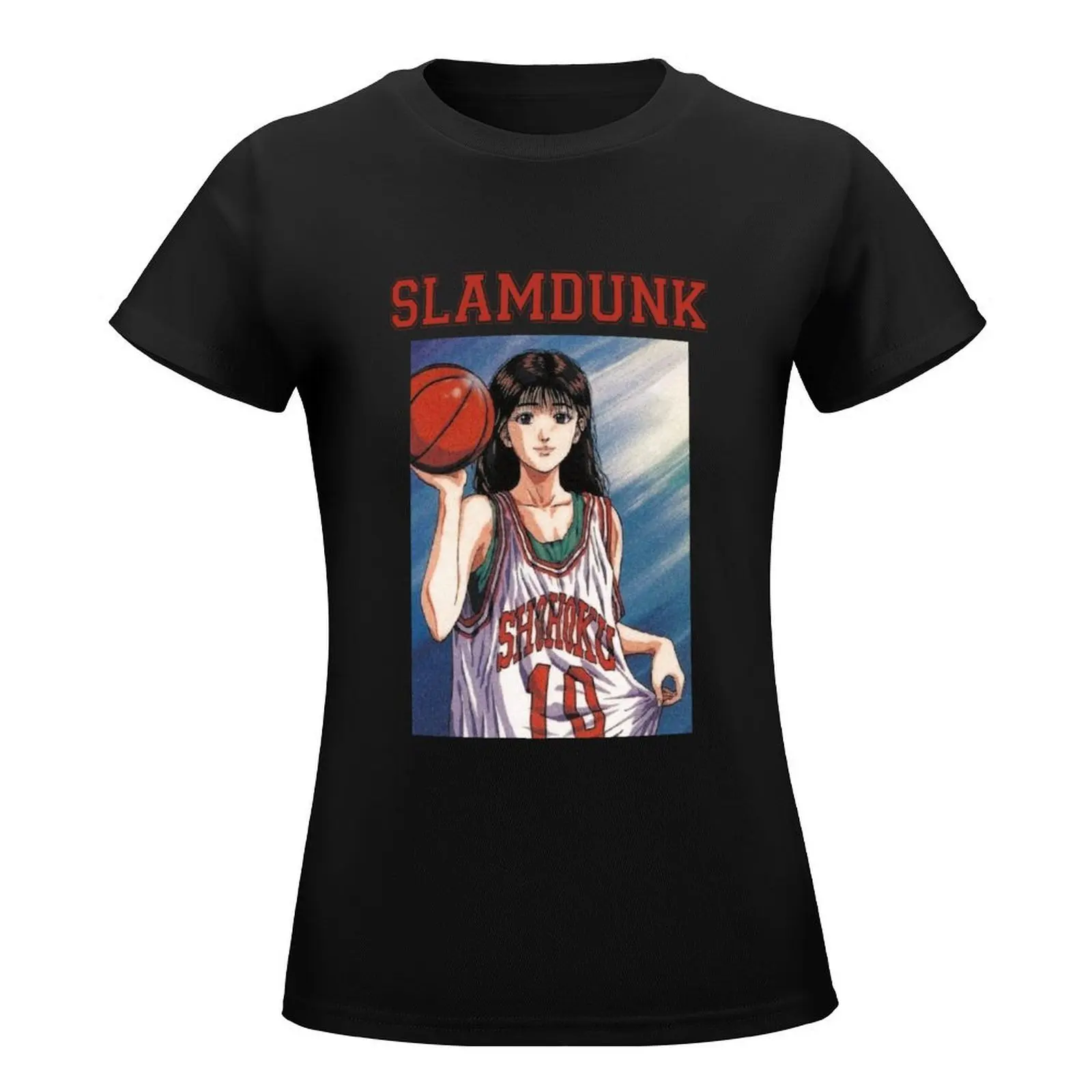 SLAMDUNK 'Akagi Haruko' BigArc Style T-Shirt vintage clothes female Aesthetic clothing tshirts woman