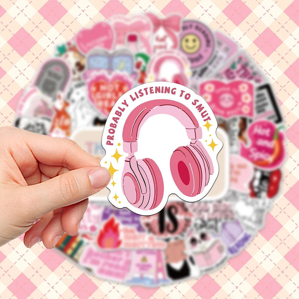 50pcs Bookish Smutty decorative stickers for laptop tablet refrigerator diary handbook notebook cell phone case skateboard