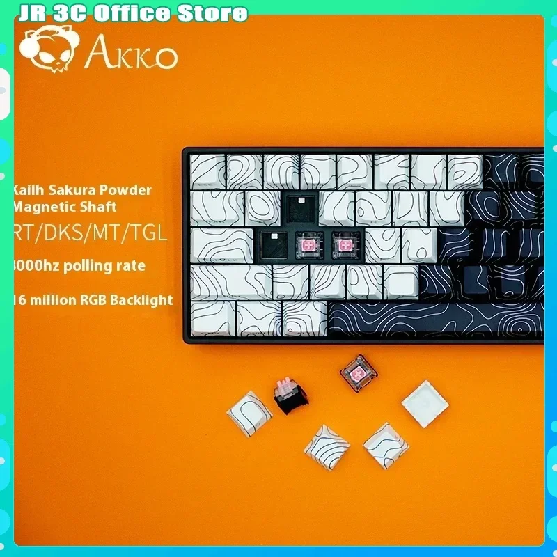 Akko 3061S-HE Black Shine-Through Wired Mechanical Keyboard RGB Magnetic Switch 8K Hz Polling Rate Rapid Trigger Valorant CSGO