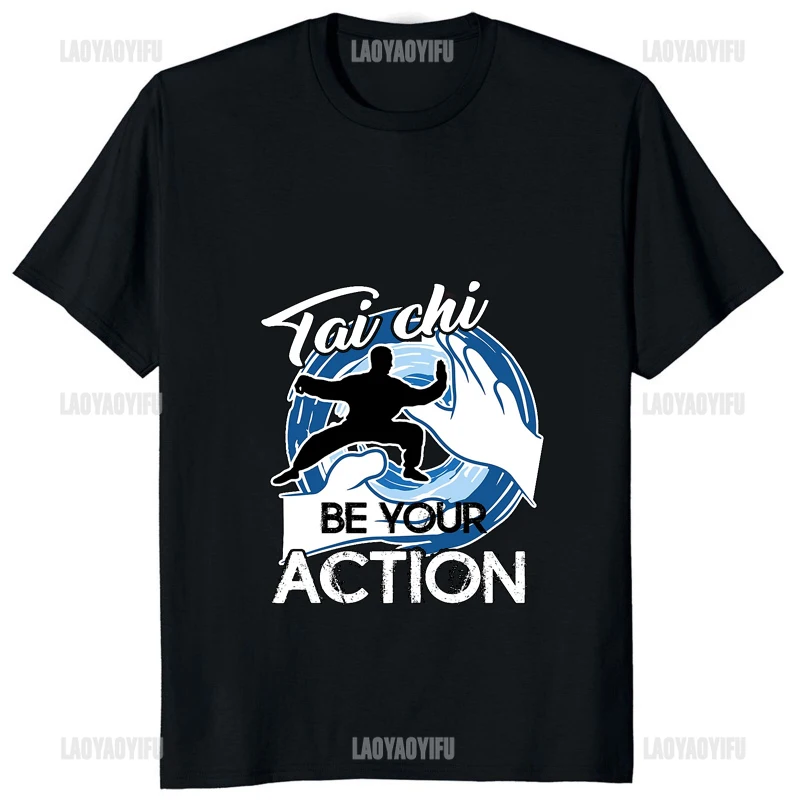 Never Underestimate An Old Man Who Knows Tai Chi Classic T-Shirt Chinese Kung Fu Printed Man T Shirt Casual Fashion Women Tshirt